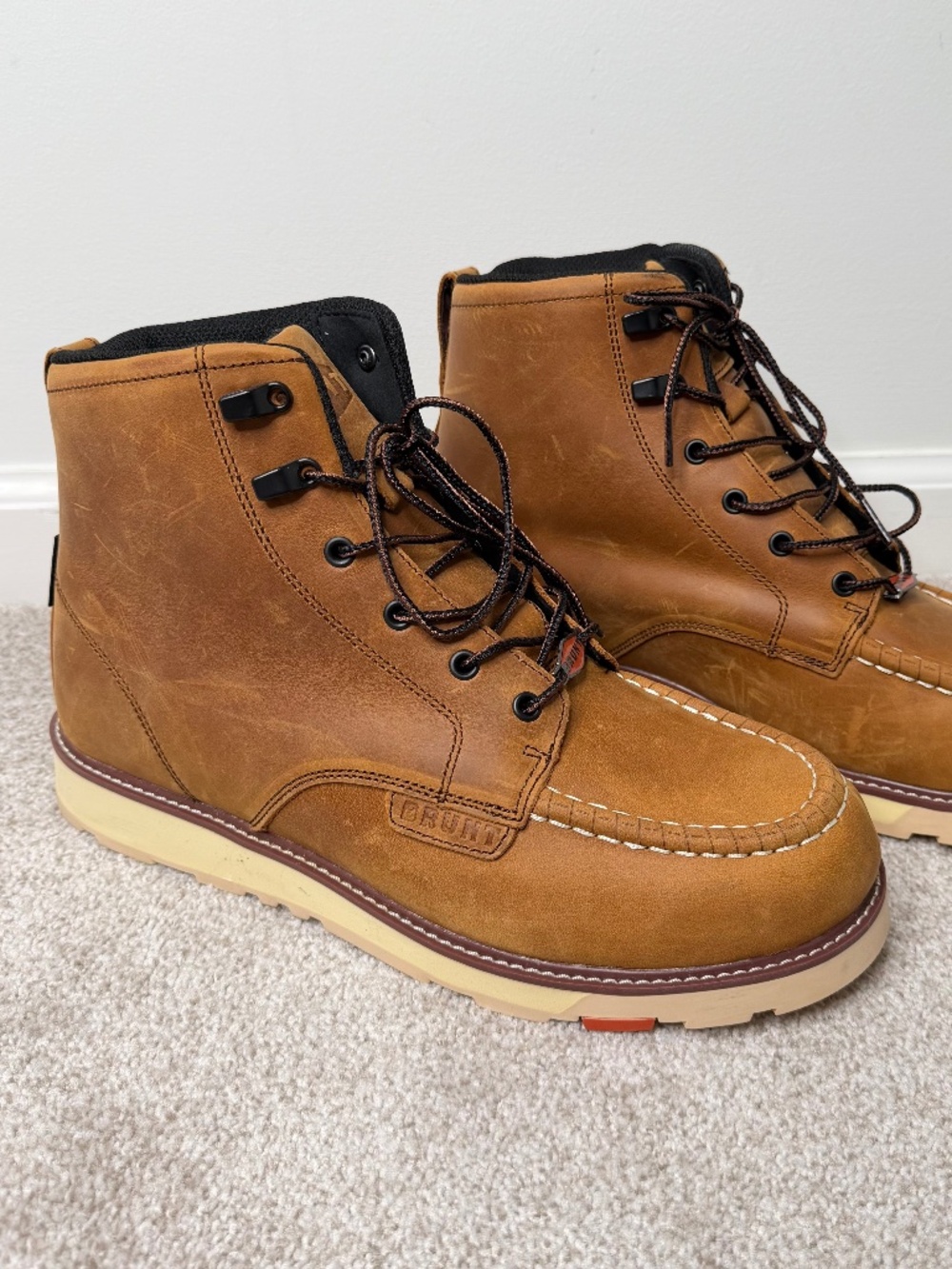 Brunt The Marin Lace Up Tan Waterproof Leather Boots 12